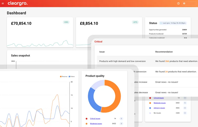 dashboard – cleargro